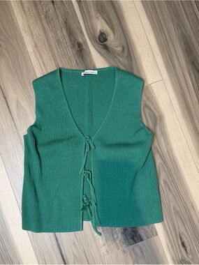 Abercrombie & Fitch Green Ribbed Knit Tank